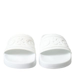 Dolce & Gabbana Hvid Gummi Bade Sandaler-Modeoutlet