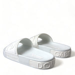 Dolce & Gabbana Hvid Gummi Bade Sandaler-Modeoutlet