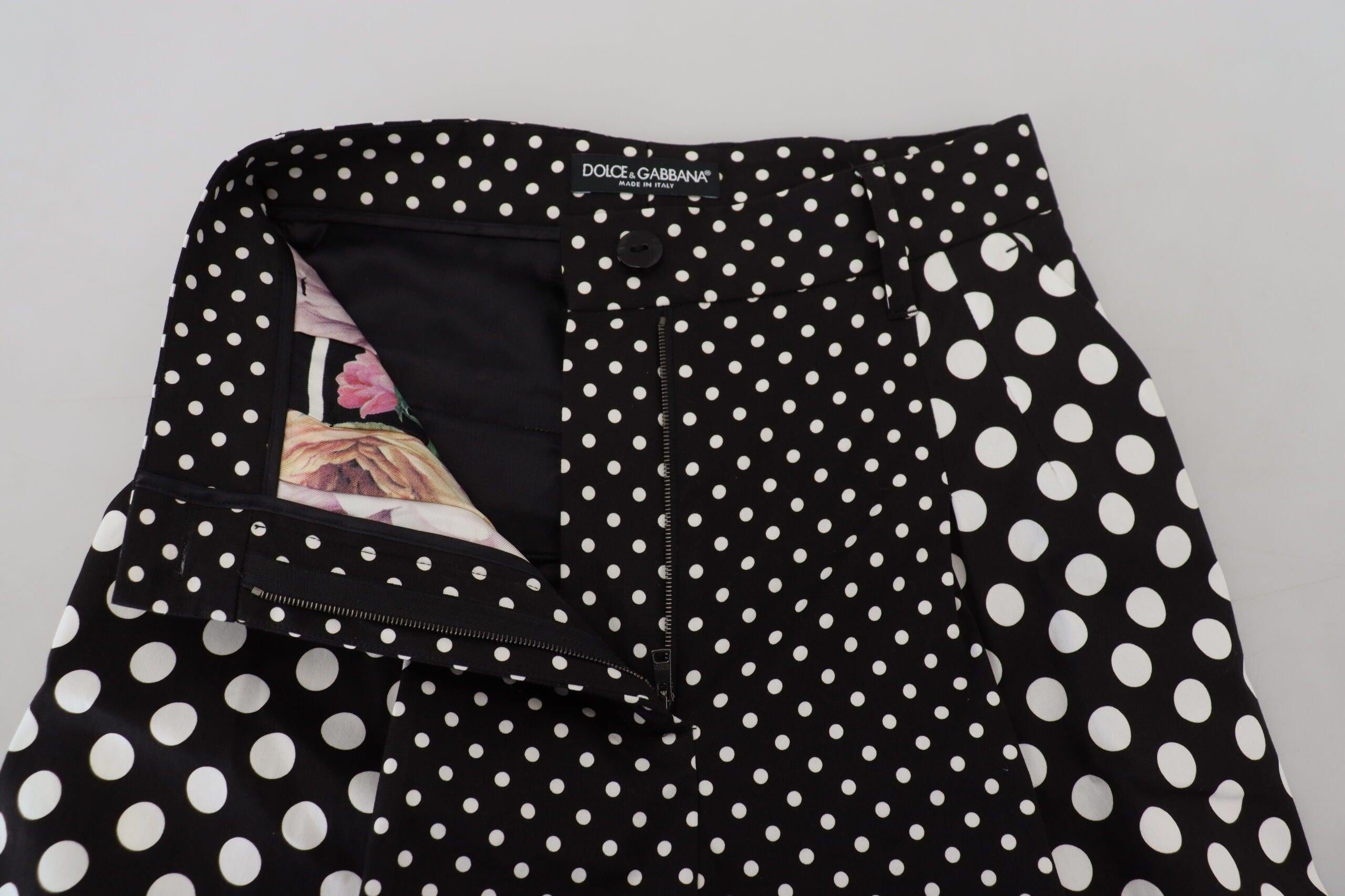 Dolce & Gabbana Multifarver Polka Dots High Waist Bukser & Jeans-Modeoutlet