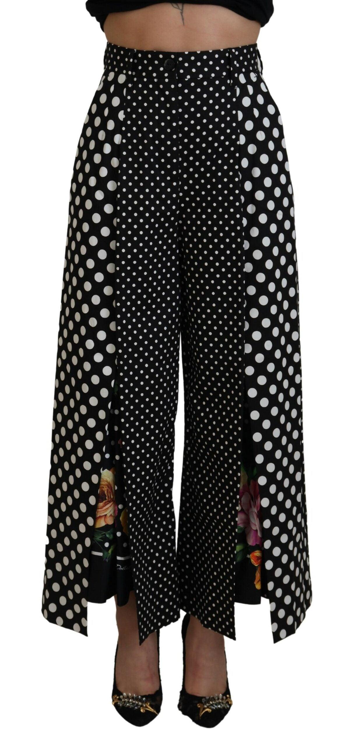 Dolce & Gabbana Multifarver Polka Dots High Waist Bukser & Jeans-Modeoutlet