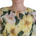 Dolce & Gabbana Multifarver Silke Floral Maxi Kjole-Modeoutlet