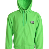 Dolce & Gabbana Neon Green Hooded Full Zip Top Sweater-Modeoutlet