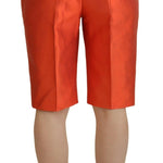 Dolce & Gabbana Orange Silke High Waist Cropped Bukser & Jeans-Modeoutlet