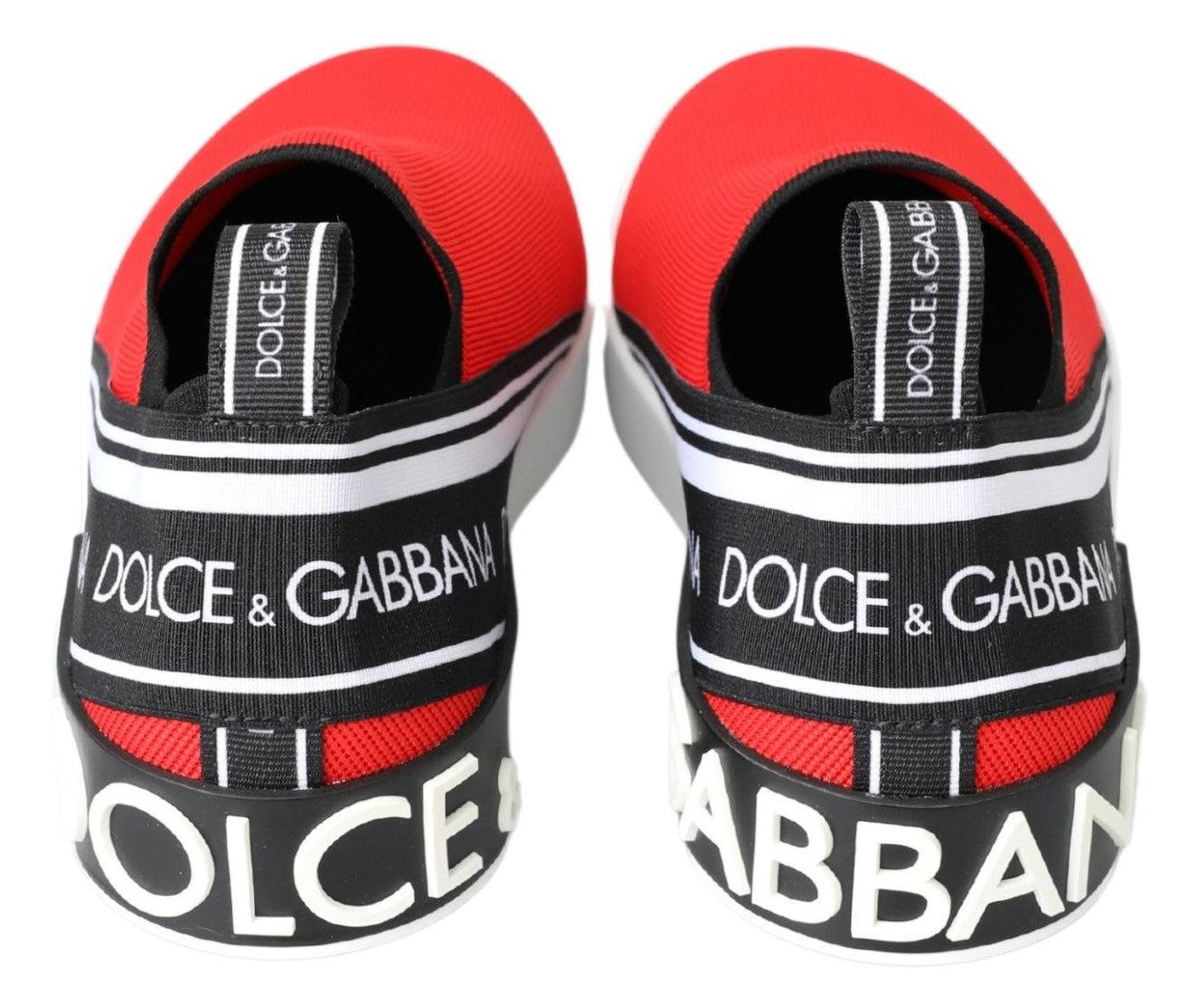 Dolce & Gabbana Rød Hvid Sneakers-Modeoutlet