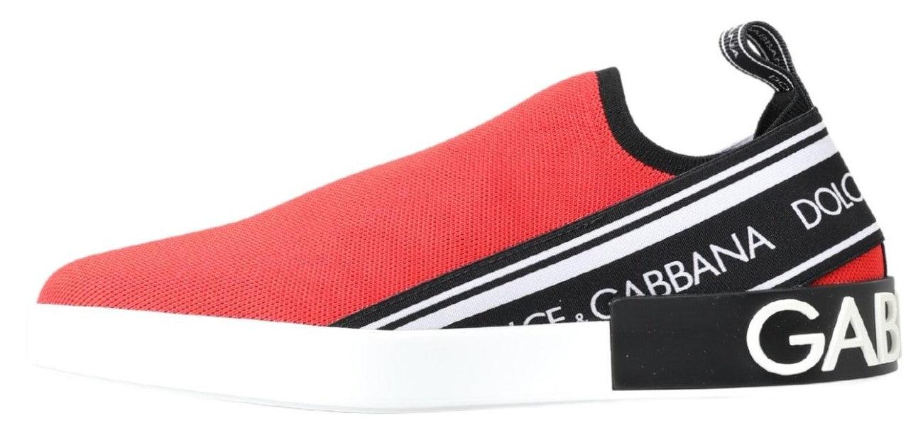 Dolce & Gabbana Rød Hvid Sneakers-Modeoutlet