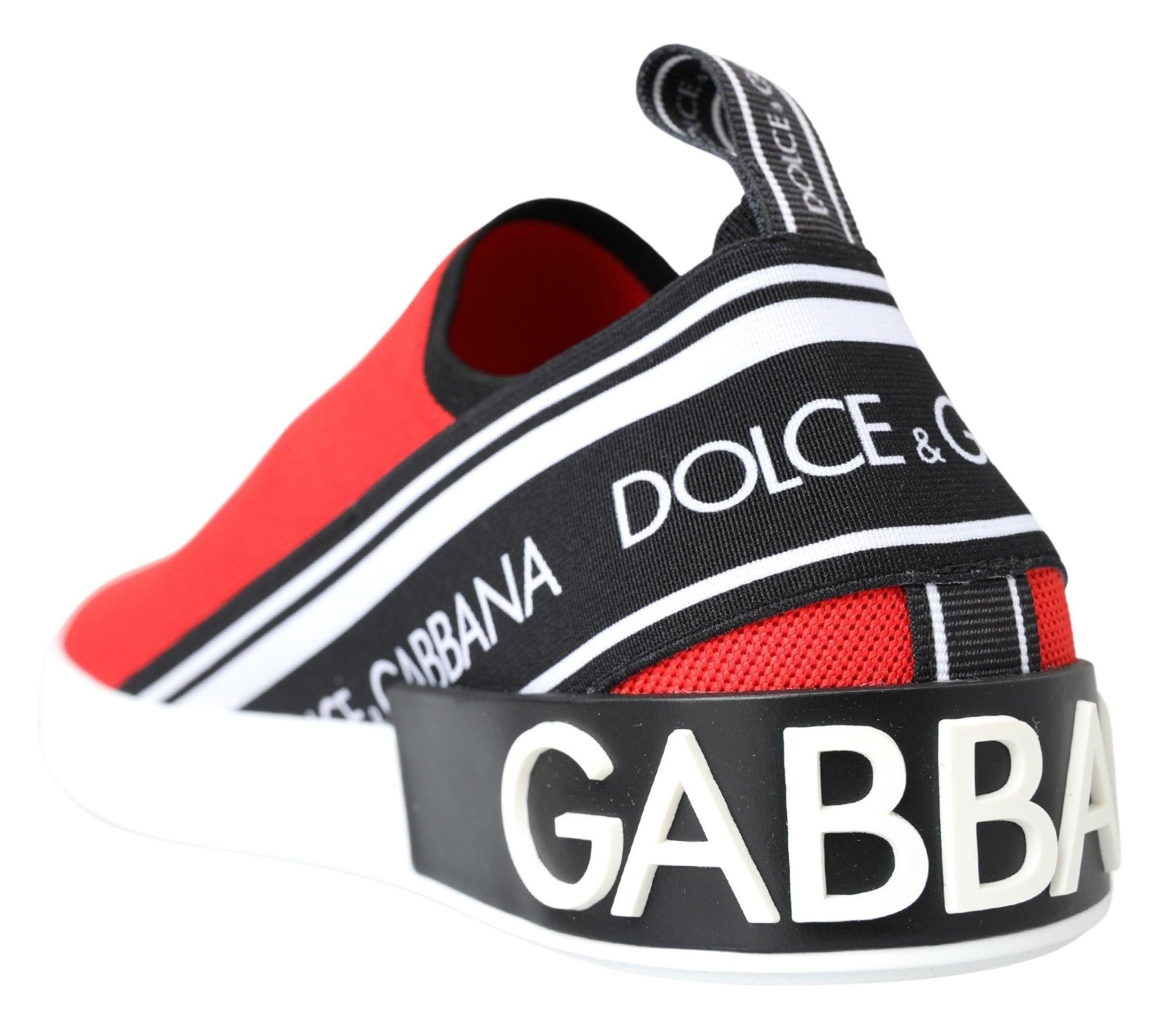 Dolce & Gabbana Rød Hvid Sneakers-Modeoutlet