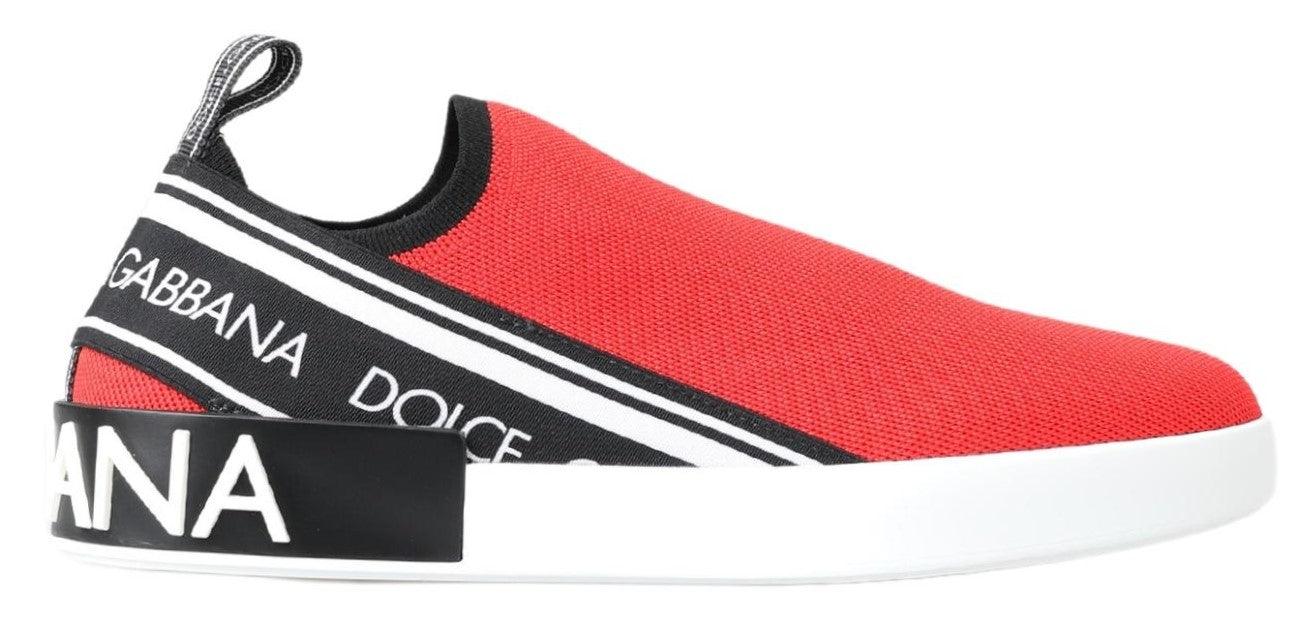 Dolce & Gabbana Rød Hvid Sneakers-Modeoutlet