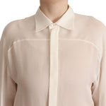 Dsquared2 Hvid Silke Bluse-Modeoutlet