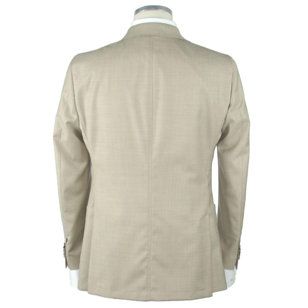 Emilio Romanelli Beige Wool Slim Blazer-Modeoutlet