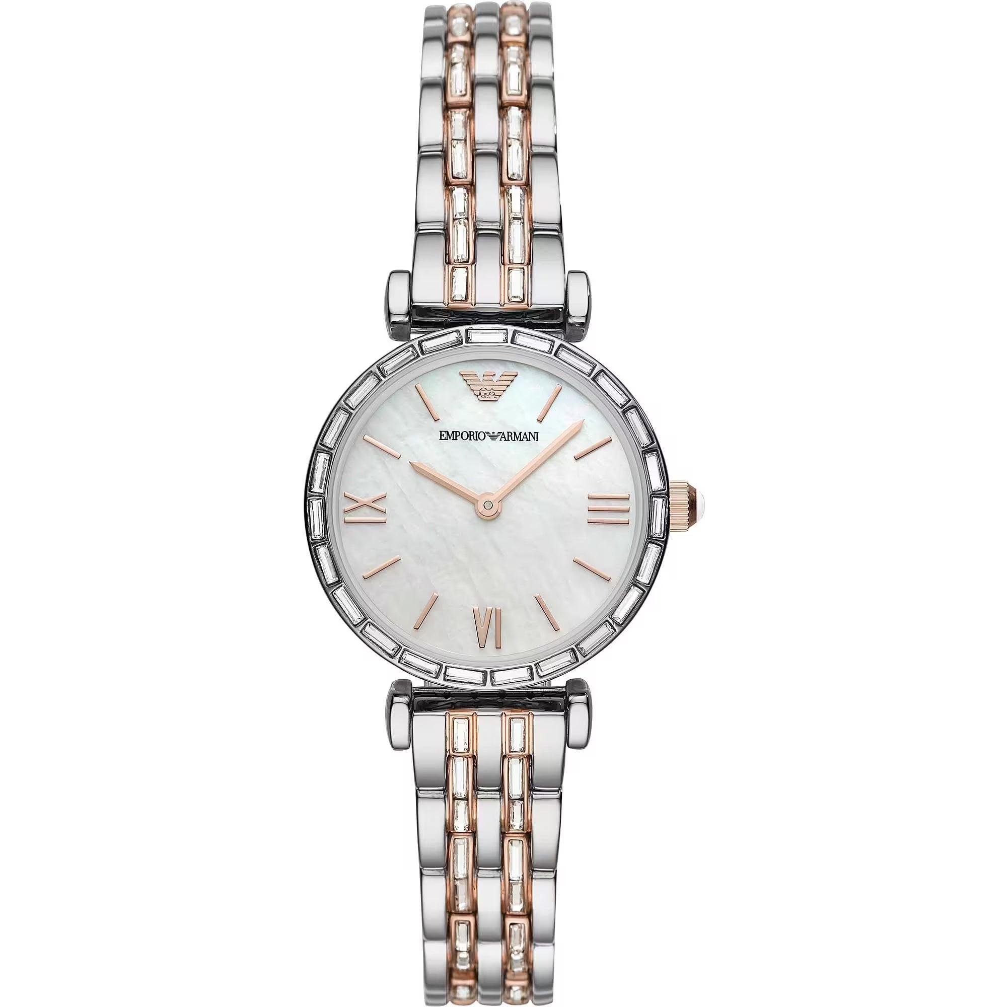 Emporio Armani Sølv Stål Quartz Ur-Modeoutlet