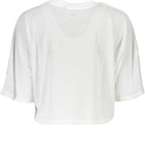 Fila Elegant White Logo Tee with Wide Neckline-Modeoutlet