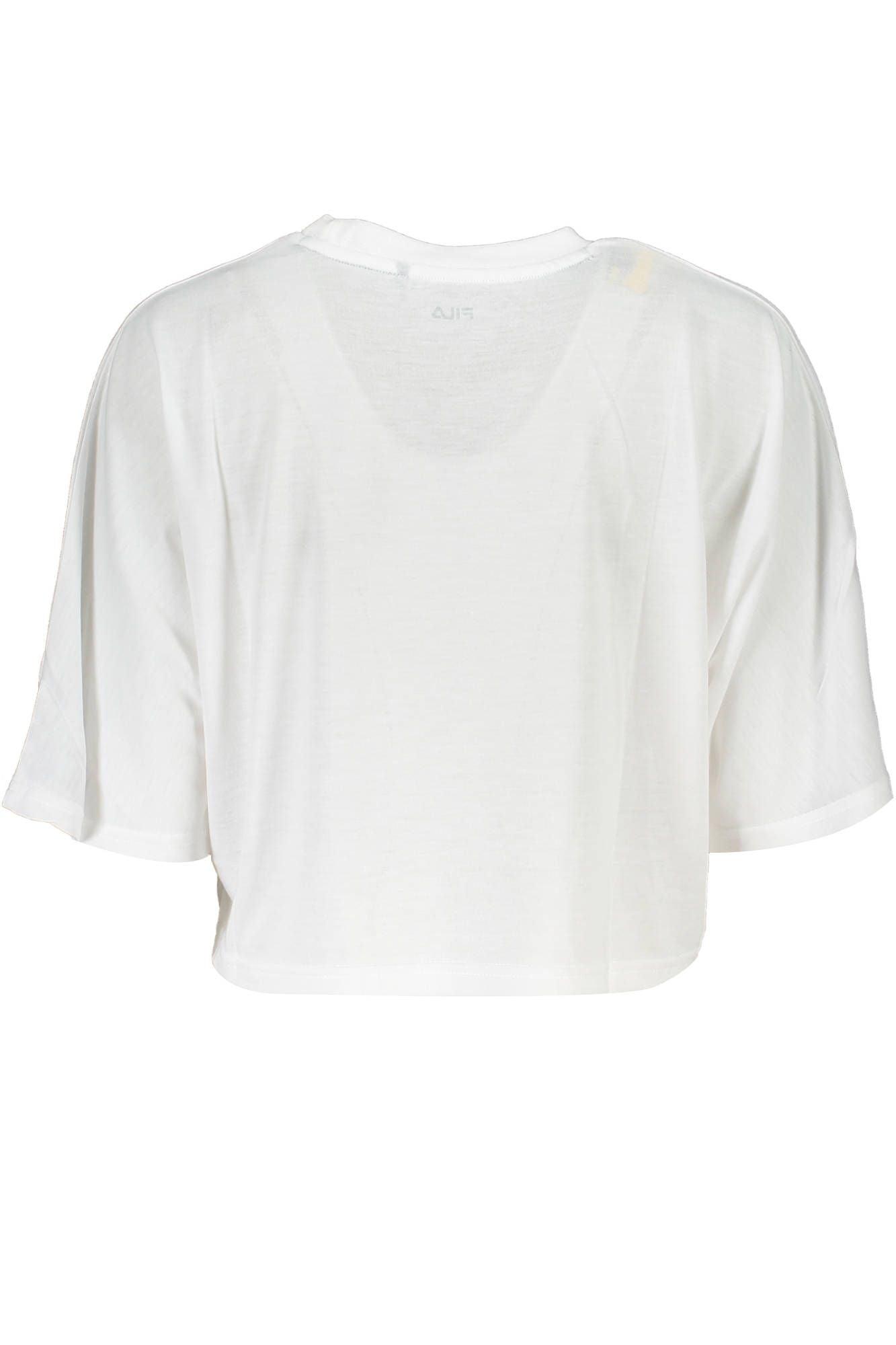 Fila Elegant White Logo Tee with Wide Neckline-Modeoutlet