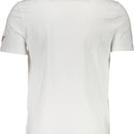 Guess Jeans Sleek White Cotton Slim Tee with Logo Print-Modeoutlet