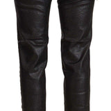 John Galliano Chic Black Glittered Cropped Pants-Modeoutlet