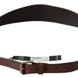 PLEIN SUD Elegant Rustic Gold-Tone Leather Belt-Modeoutlet