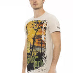 Trussardi Action Beige Bomuld T-Shirt-Modeoutlet