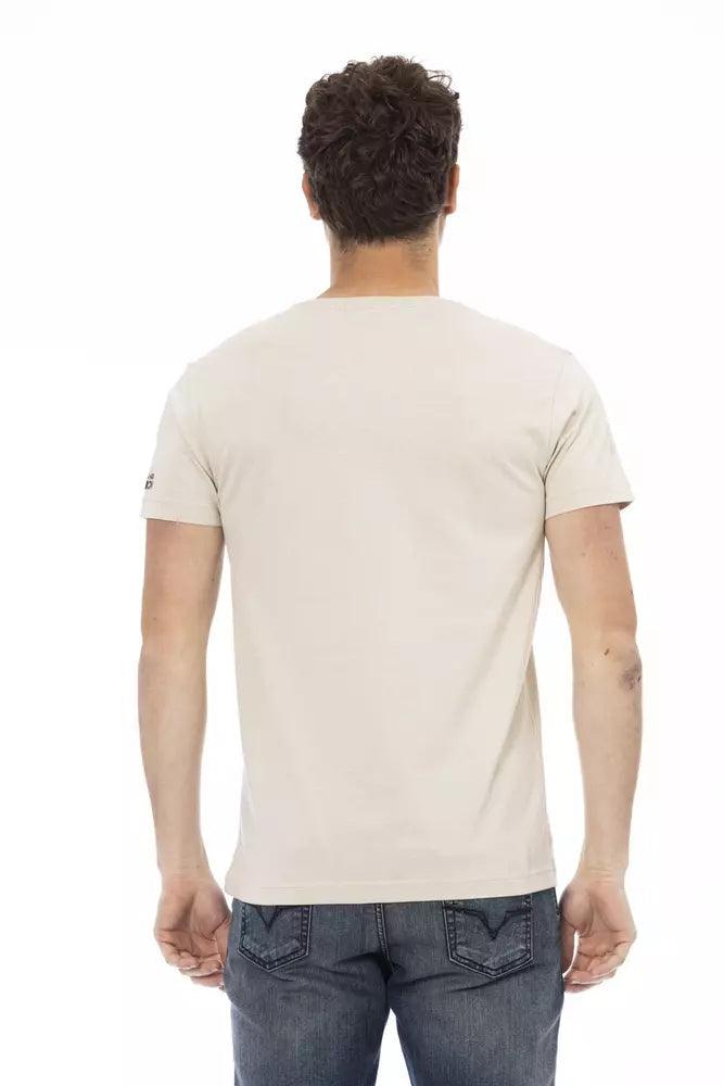 Trussardi Action Beige Bomuld T-Shirt-Modeoutlet