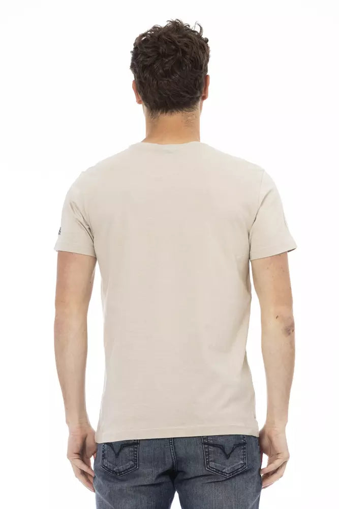 Trussardi Action Beige Bomuld T-Shirt-Modeoutlet