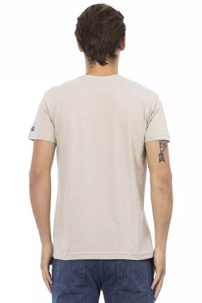 Trussardi Action Beige Bomuld T-Shirt-Modeoutlet