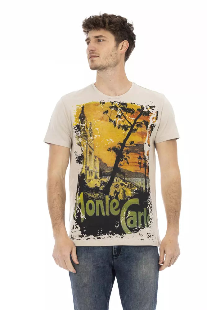 Trussardi Action Beige Bomuld T-Shirt-Modeoutlet