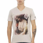 Trussardi Action Beige Bomuld T-Shirt-Modeoutlet