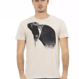 Trussardi Action Beige Bomuld T-Shirt-Modeoutlet