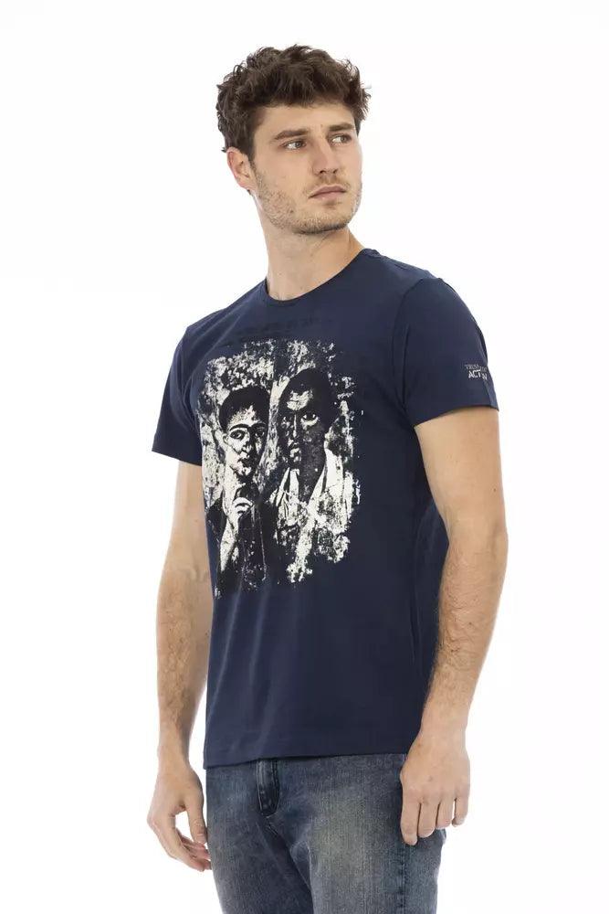 Trussardi Action Blå Bomuld T-Shirt-Modeoutlet