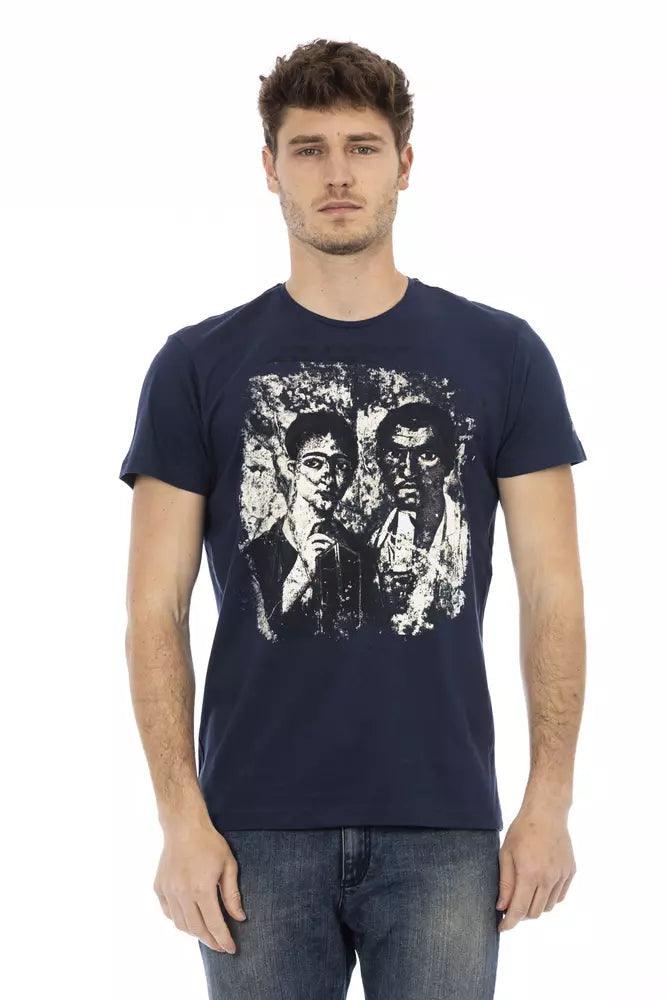 Trussardi Action Blå Bomuld T-Shirt-Modeoutlet