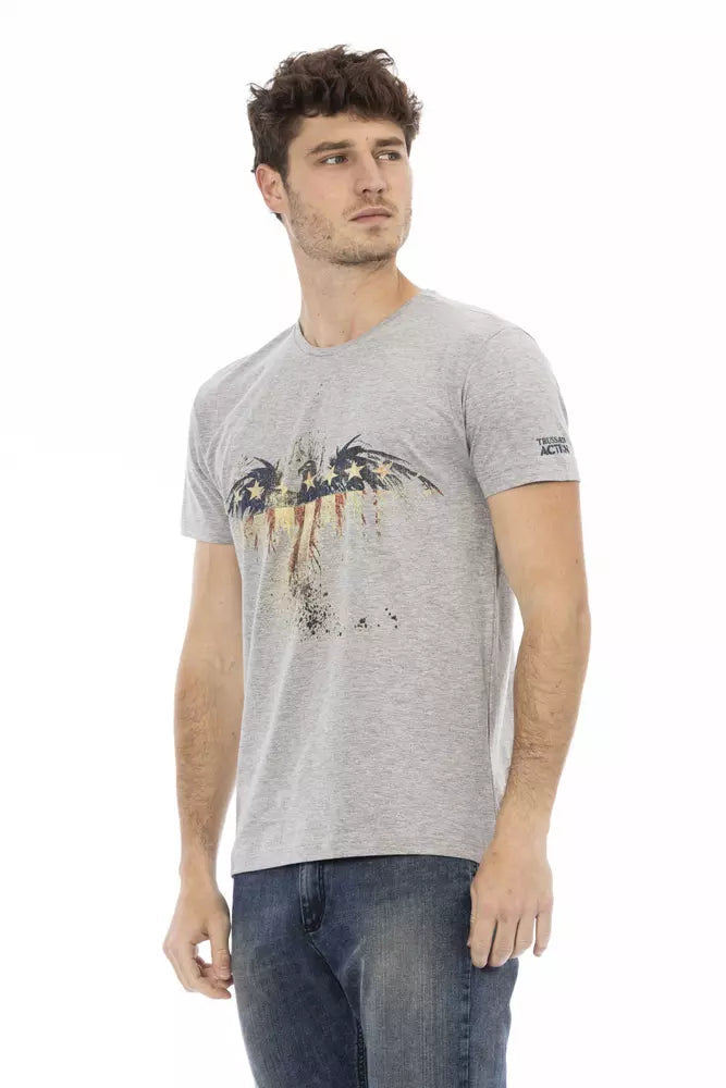 Trussardi Action Grå Bomuld T-Shirt-Modeoutlet