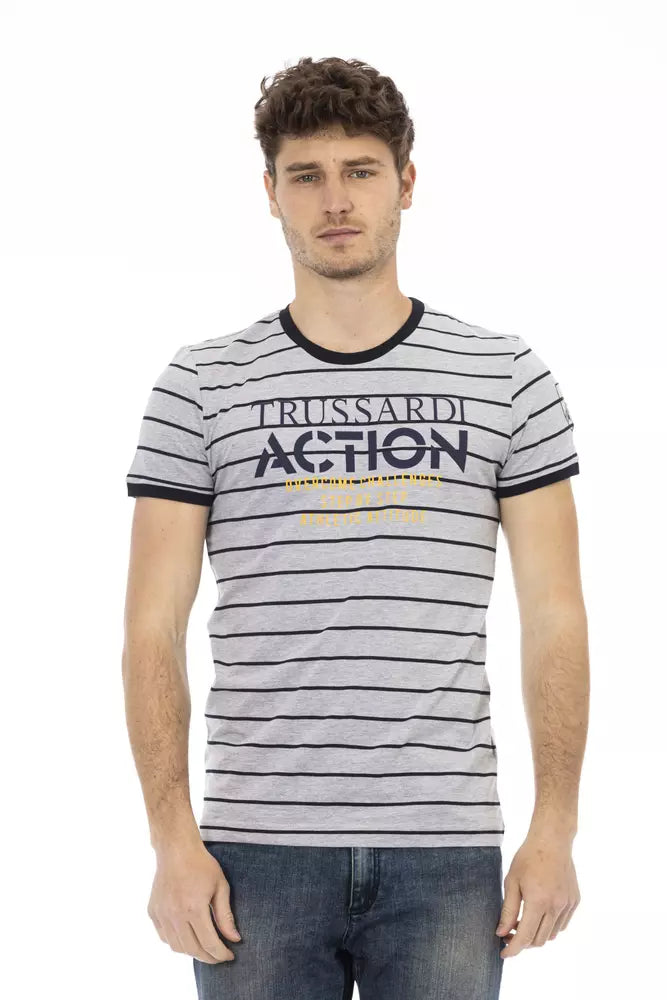 Trussardi Action Grå Bomuld T-Shirt-Modeoutlet