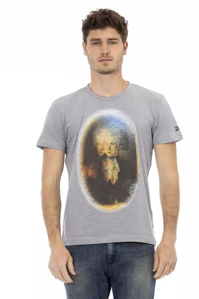 Trussardi Action Grå Bomuld T-Shirt-Modeoutlet