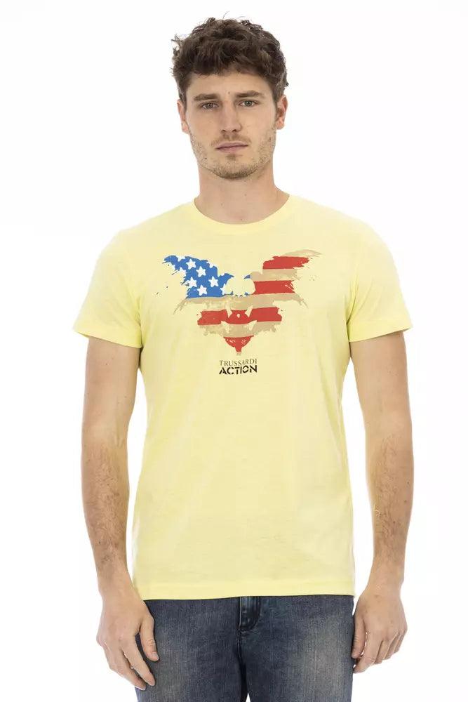 Trussardi Action Gul Bomuld T-Shirt-Modeoutlet