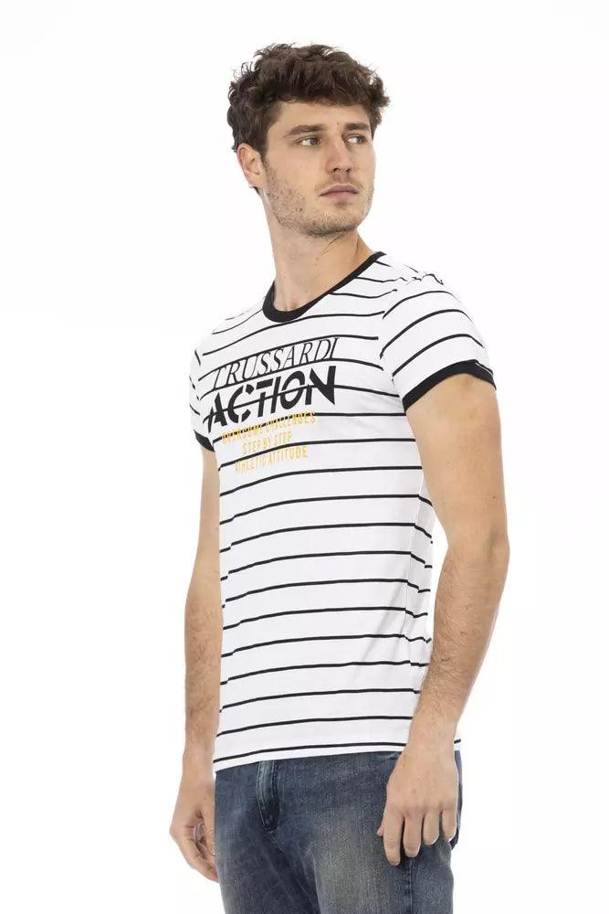 Trussardi Action Hvid Bomuld T-Shirt-Modeoutlet