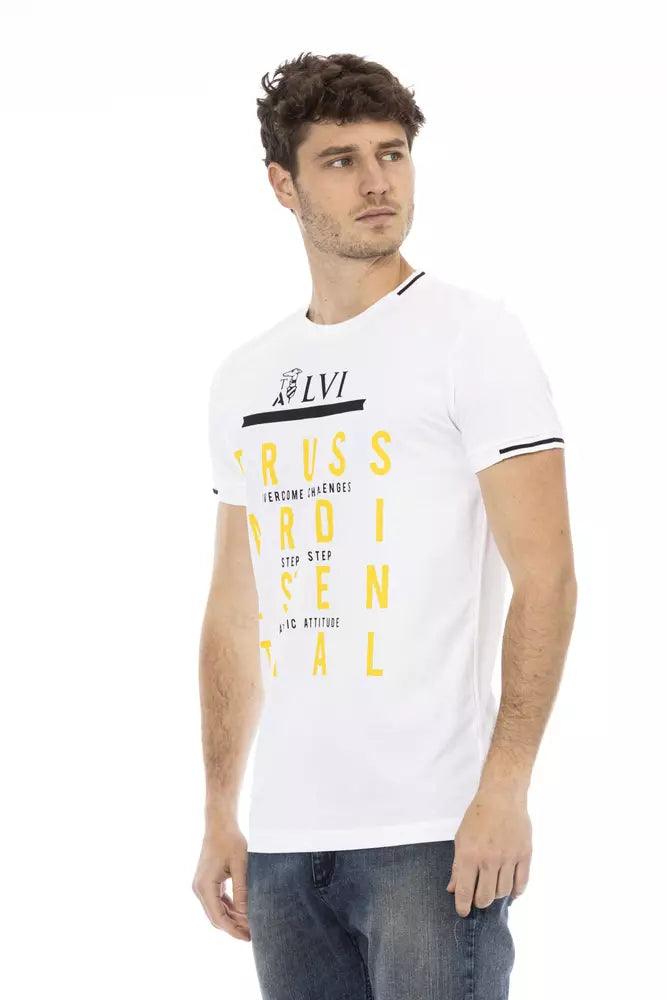 Trussardi Action Hvid Bomuld T-Shirt-Modeoutlet