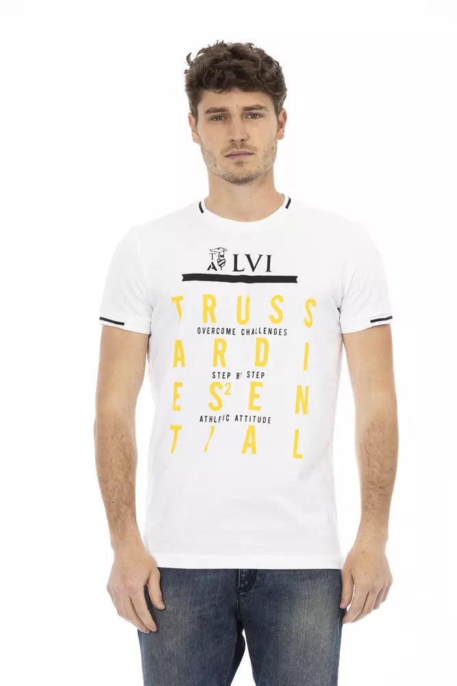 Trussardi Action Hvid Bomuld T-Shirt-Modeoutlet