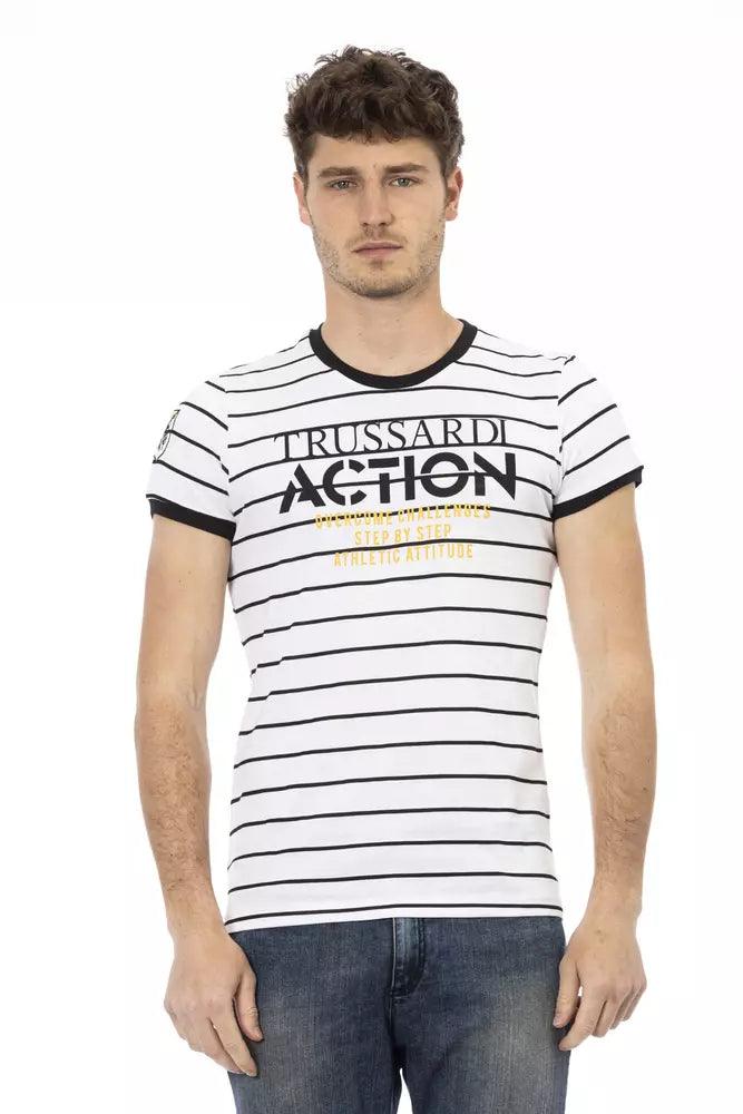 Trussardi Action Hvid Bomuld T-Shirt-Modeoutlet