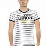 Trussardi Action Hvid Bomuld T-Shirt-Modeoutlet